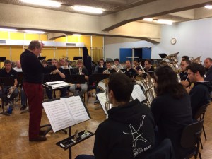 Frank Renton visiting Paris Brass Band